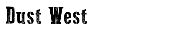 Dust West font preview